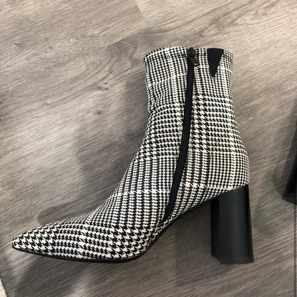 Jeffrey Campbell Houndstooth Plaid Booties - Picture 5 of 9